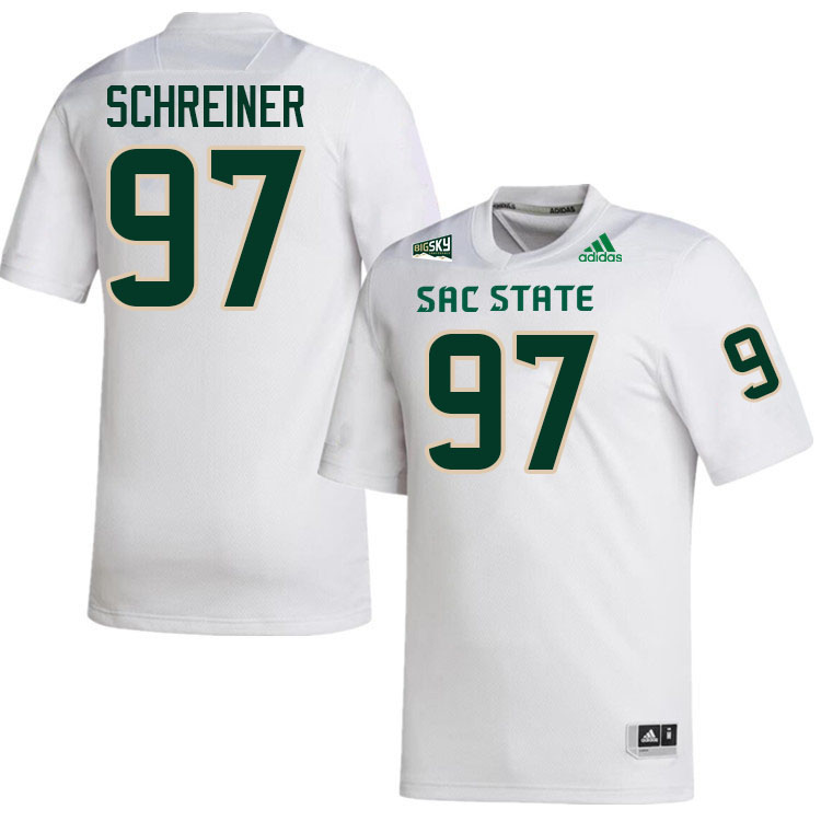 Zach Schreiner SAC State Jersey,Sacramento State Hornets #97 Zach Schreiner Jersey-White